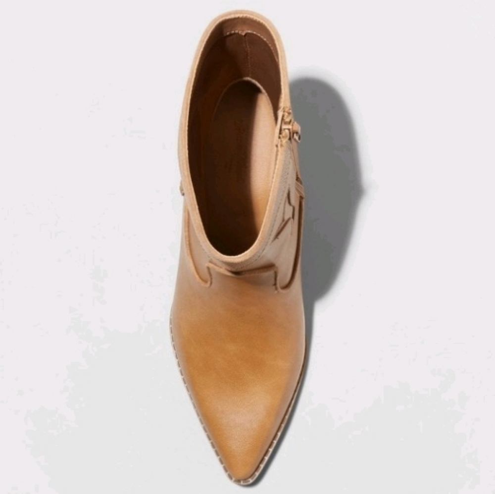 Women's Shana Cowboy Boots - Universal Thread" Cognac - Picture 3 of 8